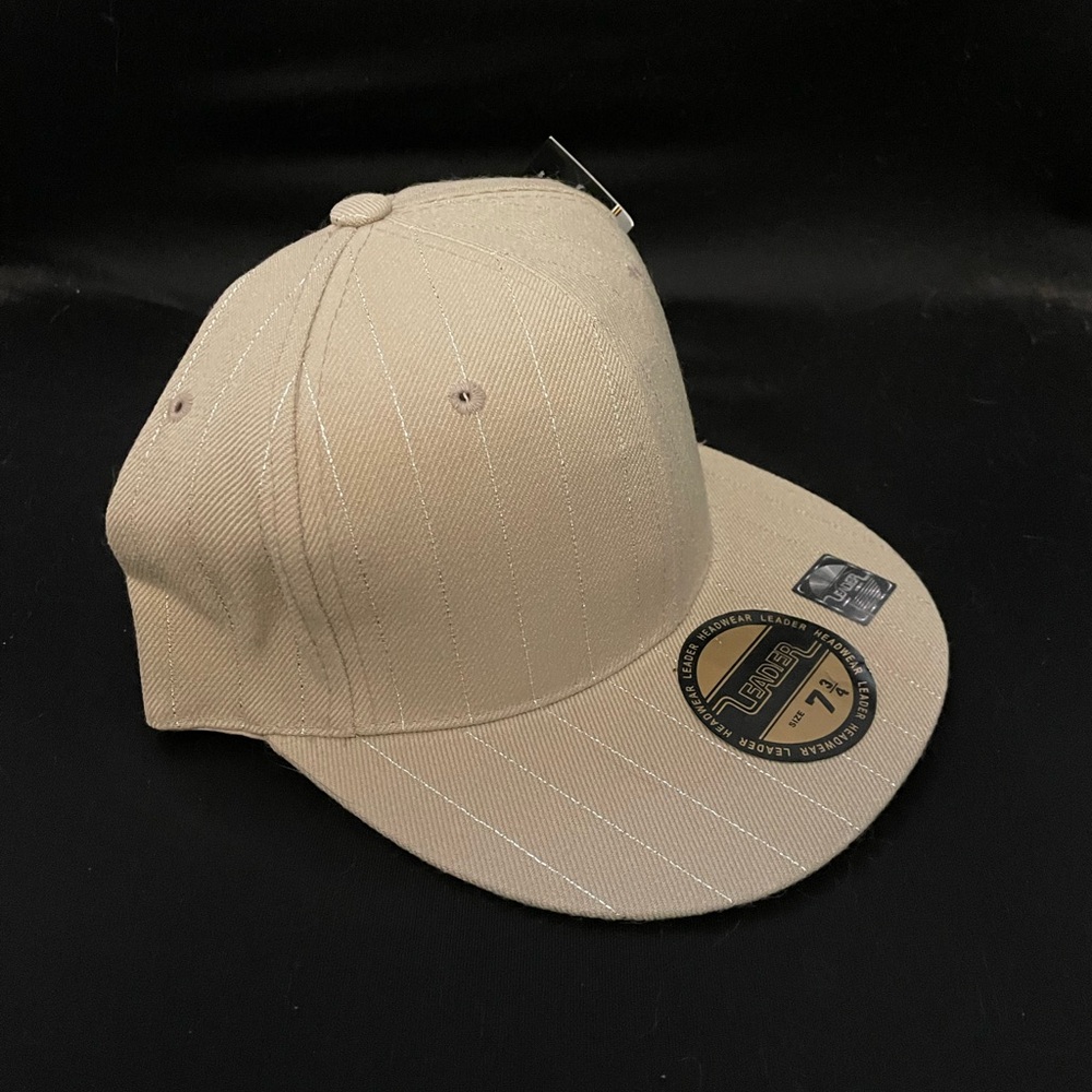 Khaki with Silver Stitching Snapback Hat